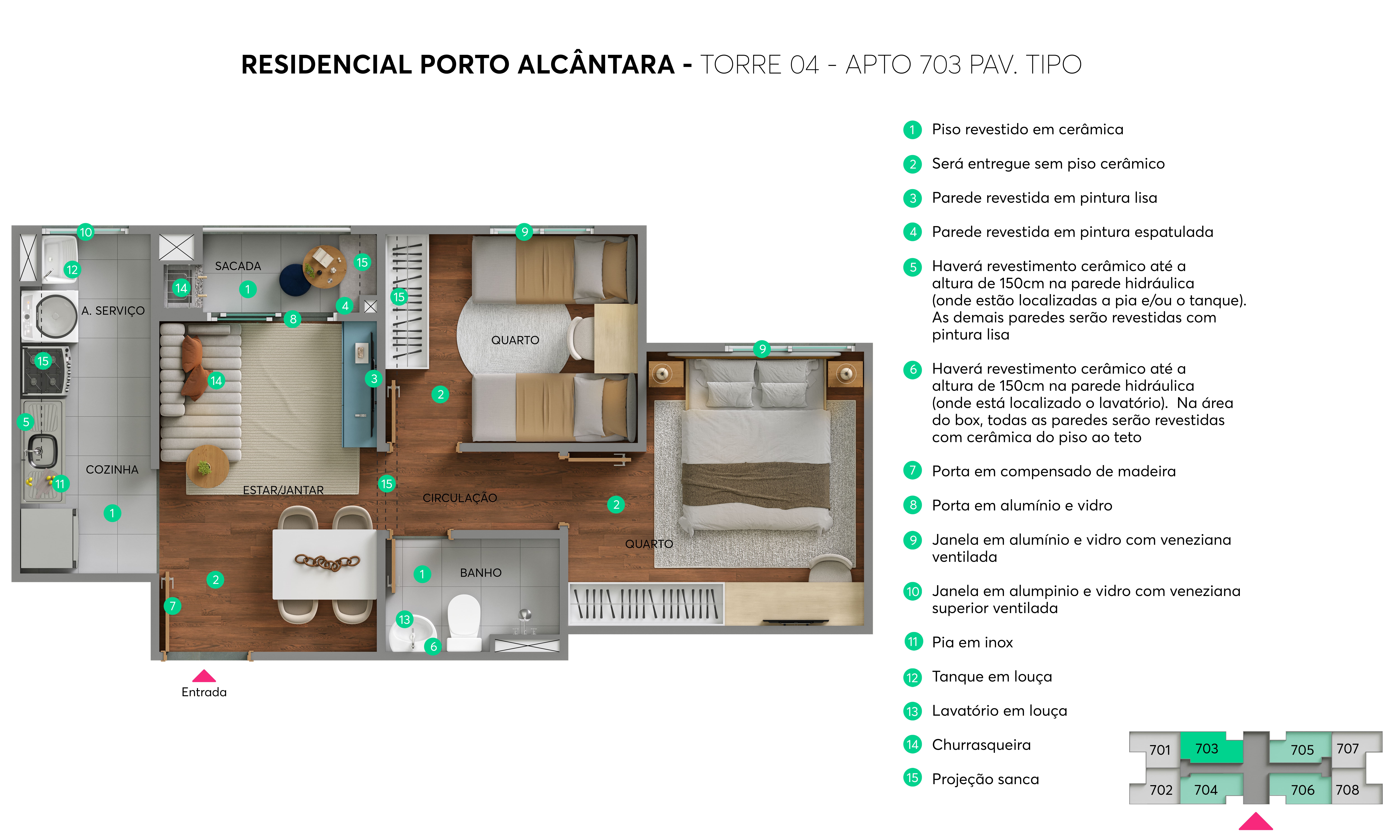 Planta Porto Alcântara MRV Porto Alegre