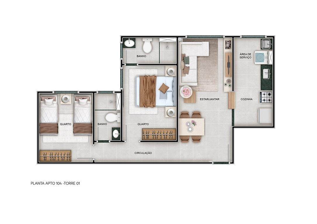 Planta Porto Montenegro MRV Porto Alegre