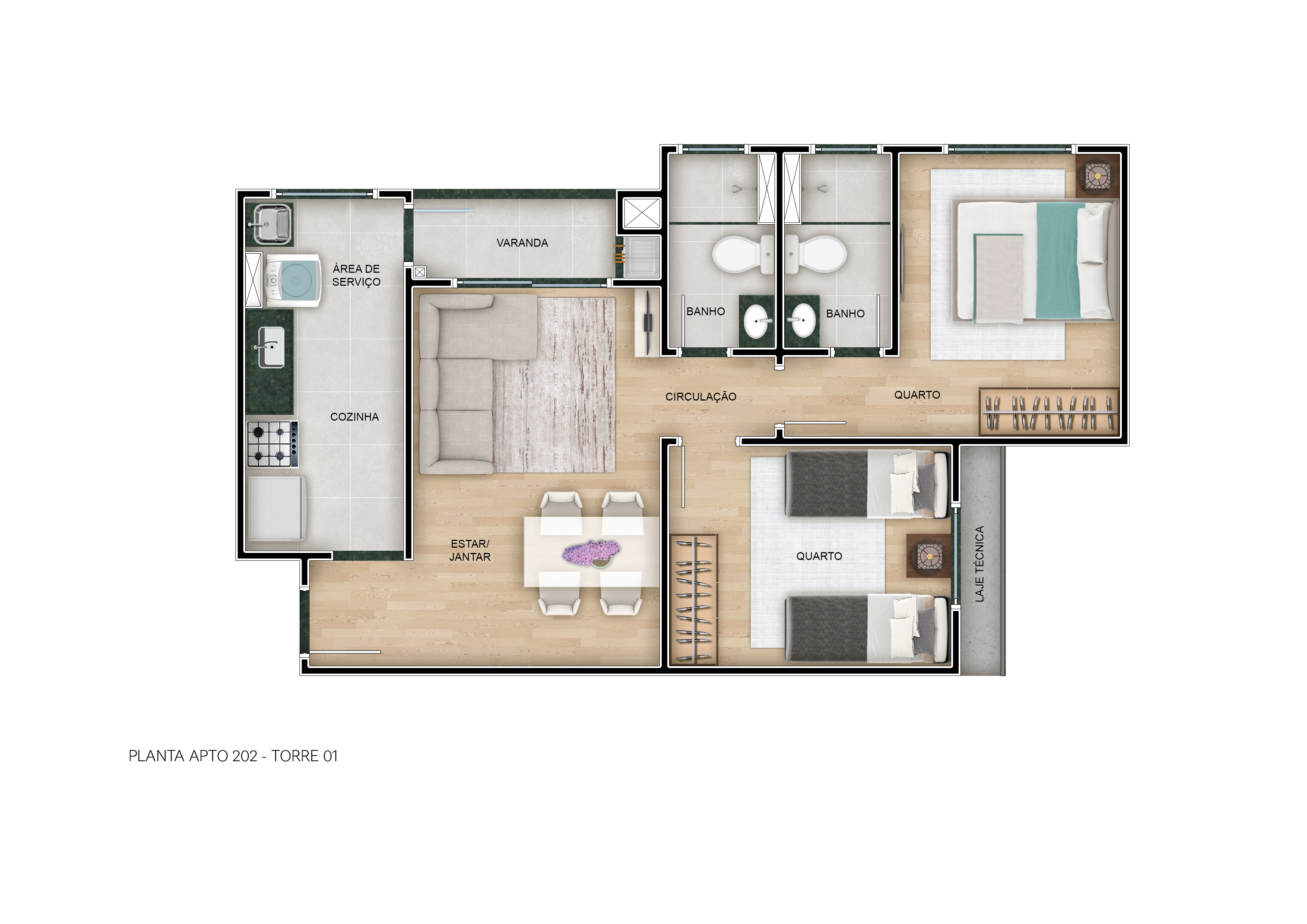 Planta Porto Montenegro MRV Porto Alegre