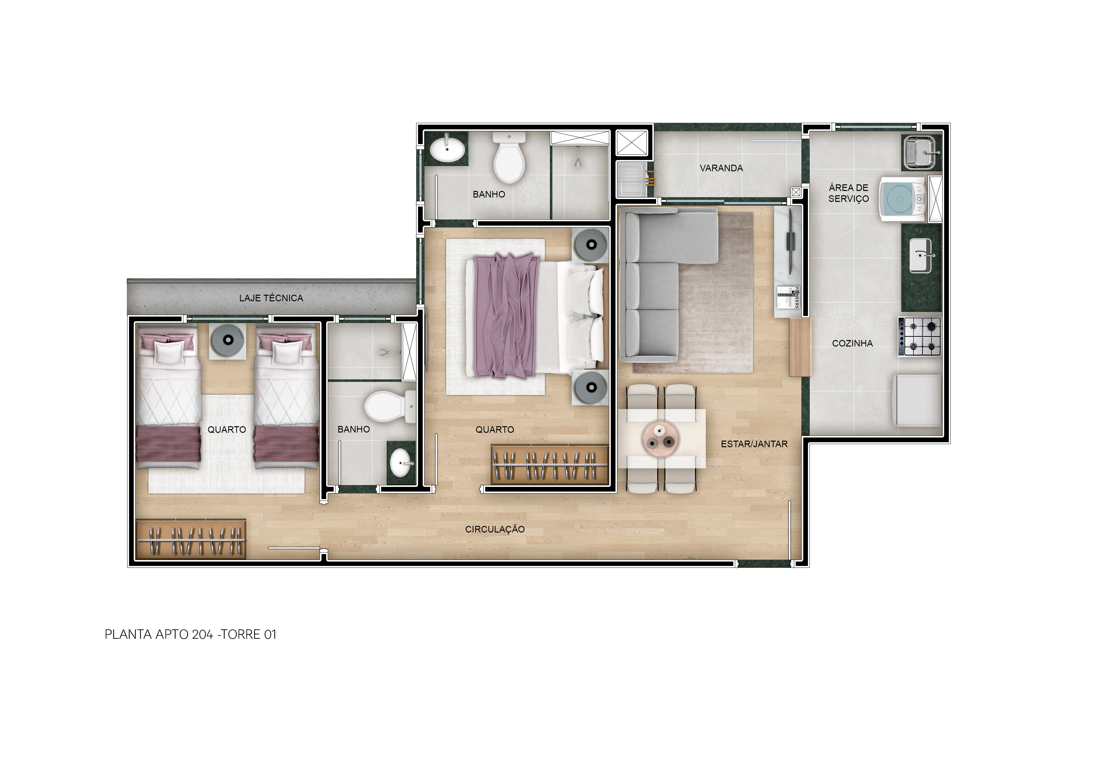 Planta Porto Montenegro MRV Porto Alegre