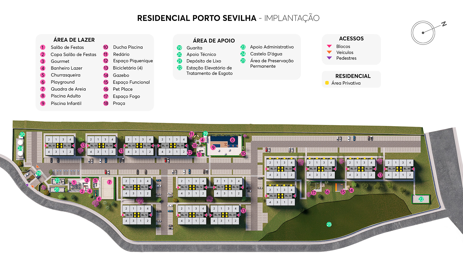 Implantação Resid. Porto Sevilha MRV Porto Alegre