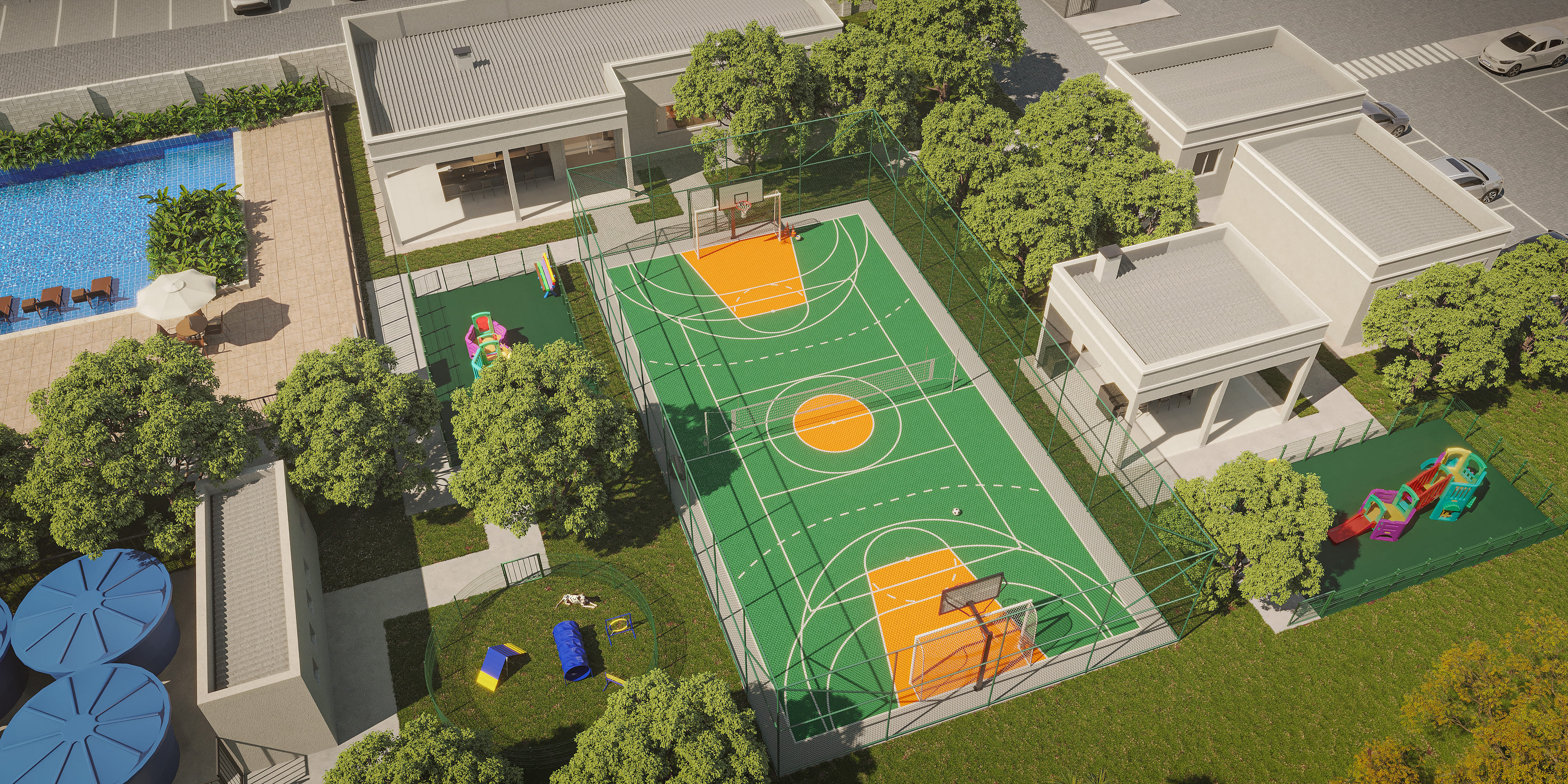 Implantação lazer Residencial Becker MRV Blumenau