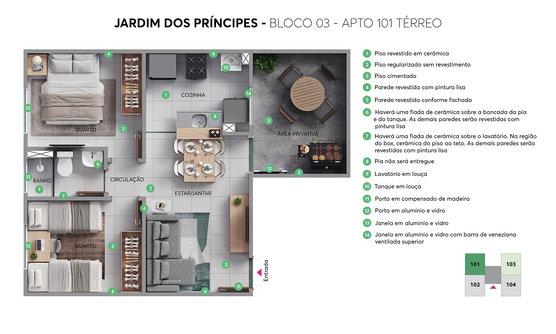 Planta Resid. Jardim dos Príncipes MRV Joinville