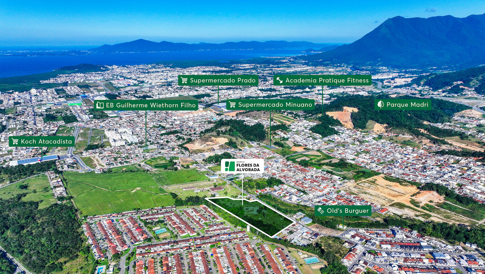 Foto aérea Flores da Alvorada MRV Palhoça