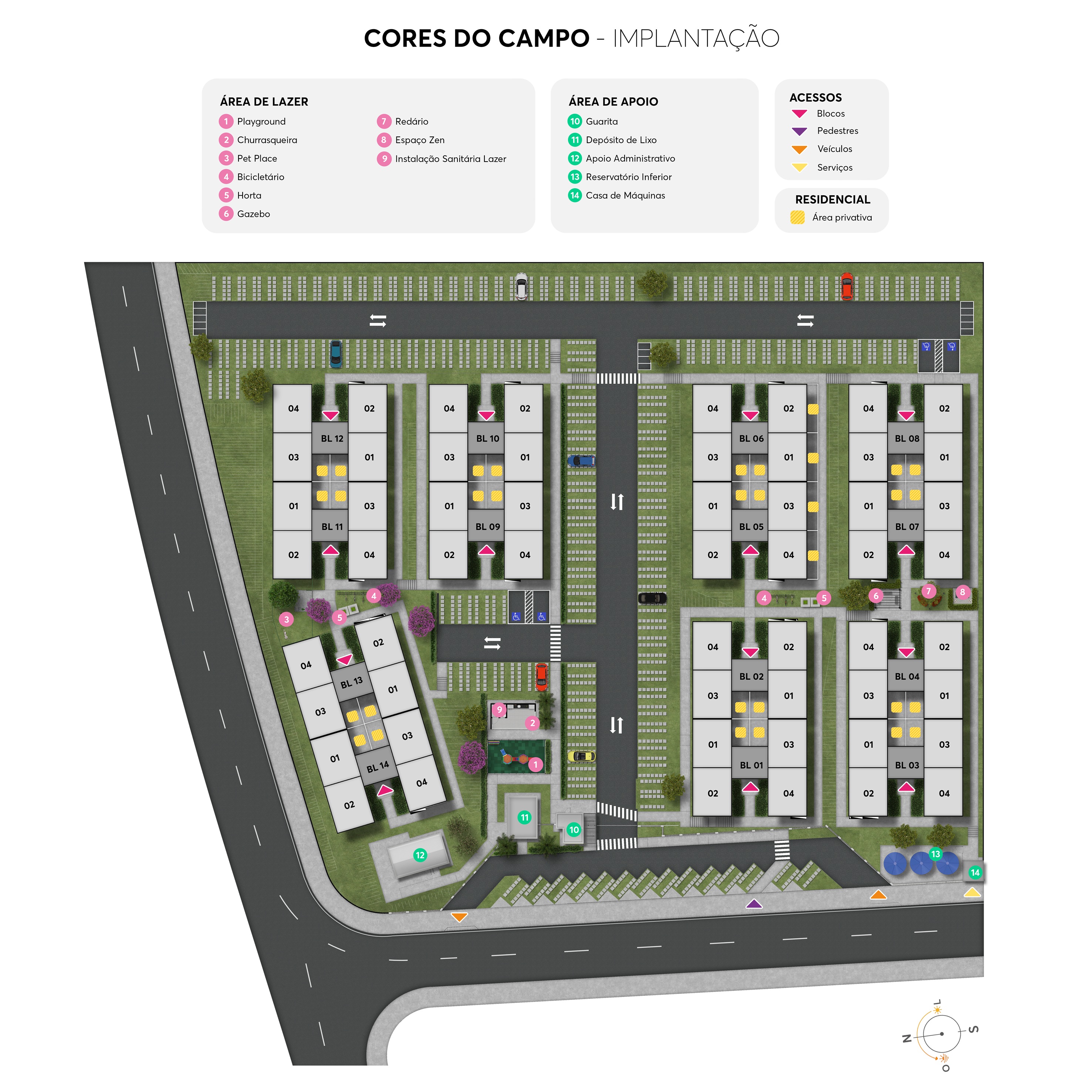 Implantação Cores do Campo MRV Campinas