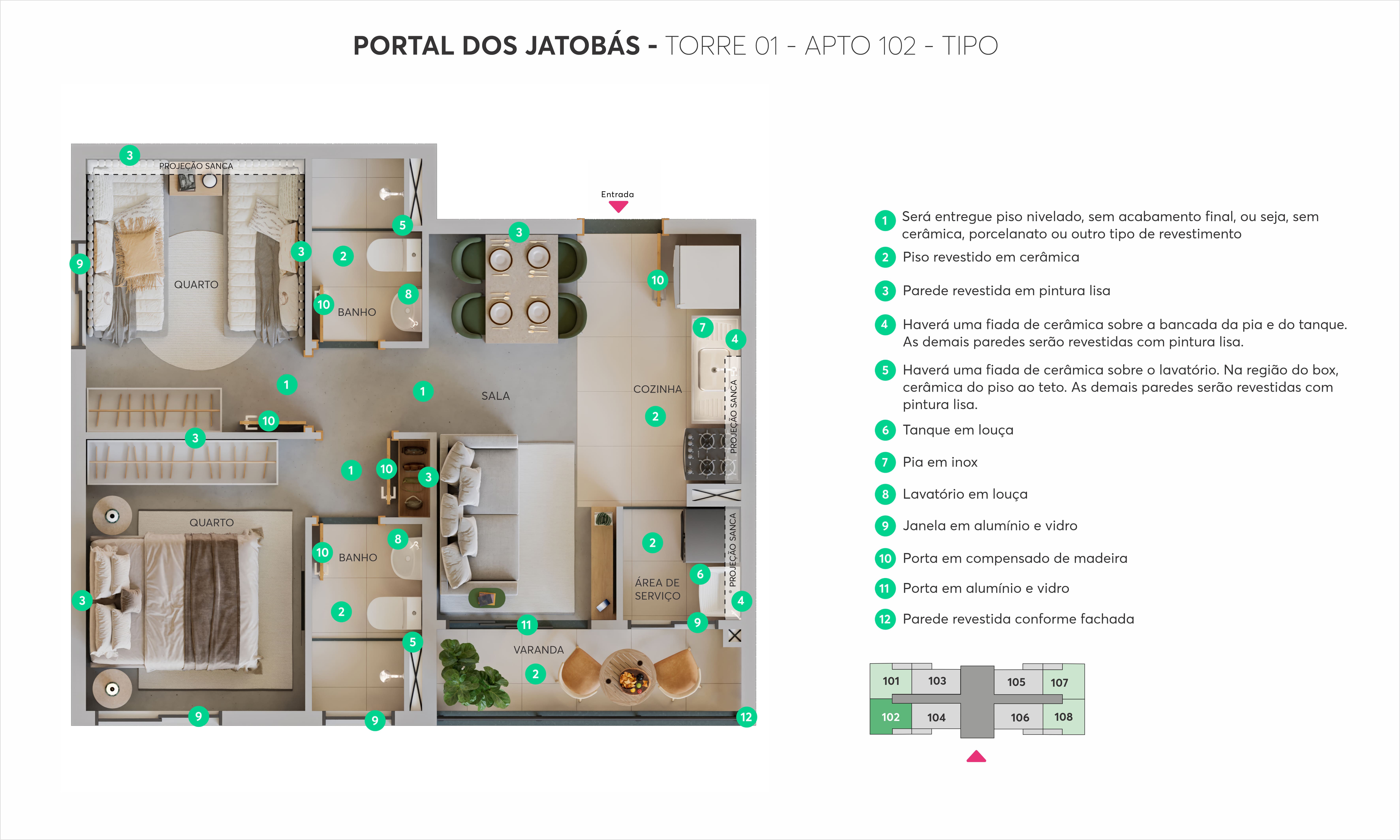 Planta Portal dos Jatobás MRV Campinas