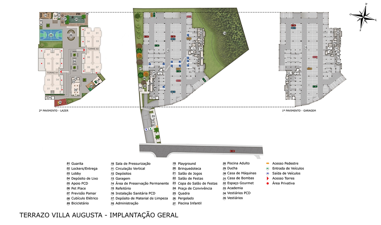 Implantação Terrazo Villa Augusta MRV Guarulhos
