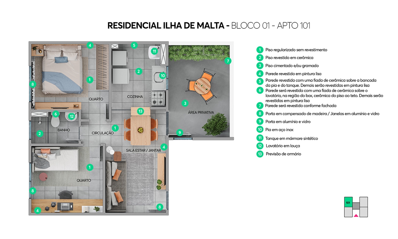 Planta Ilha de Malta MRV Itú