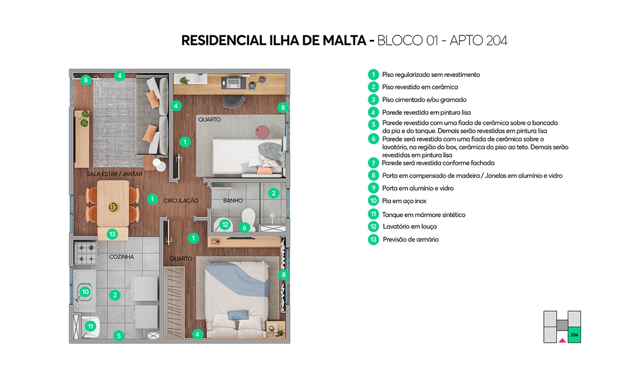 Planta Ilha de Malta MRV Itú
