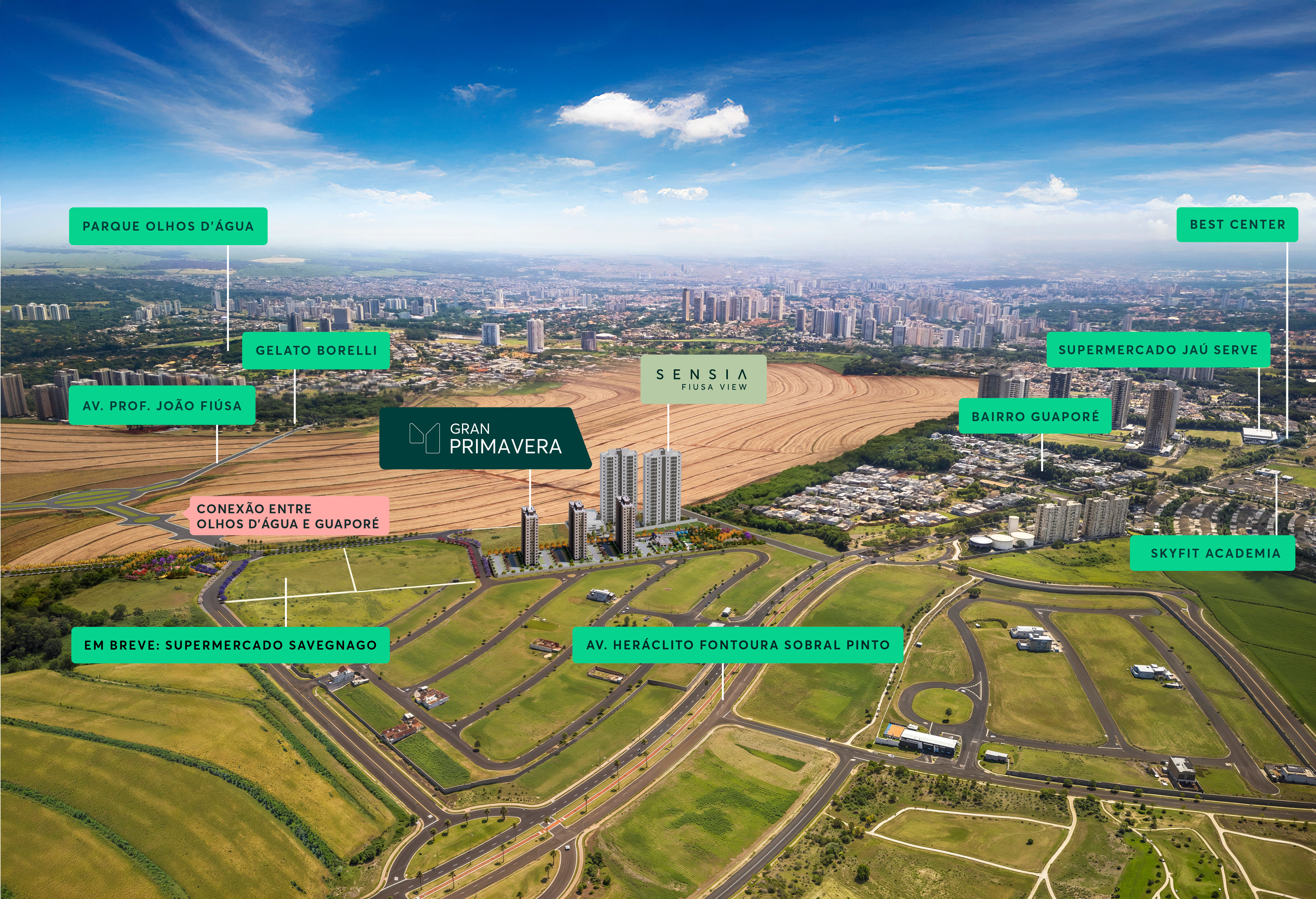 Imagem aérea Gran Primavera MRV Ribeirão Preto Imagem aérea Gran Primavera MRV Ribeirão Preto