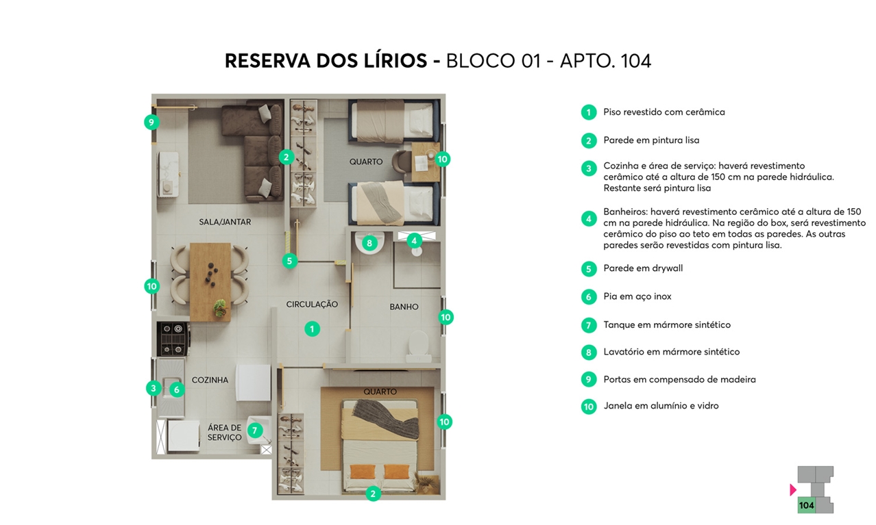 Planta Reserva dos Lírios MRV Ribeirão Preto