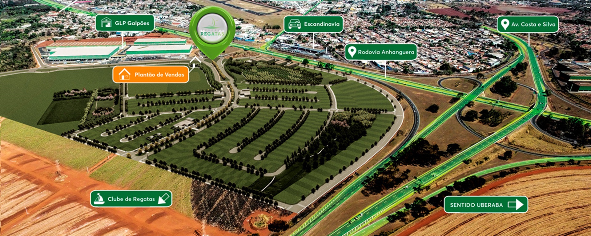 Imagem aérea Reserva Regatas Urba Ribeirão Preto Imagem aérea Reserva Regatas Urba Ribeirão Preto