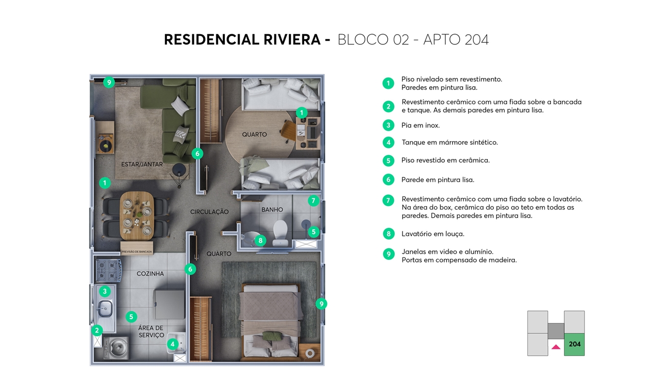 Planta Residencial Riviera MRV Ribeirão Preto
