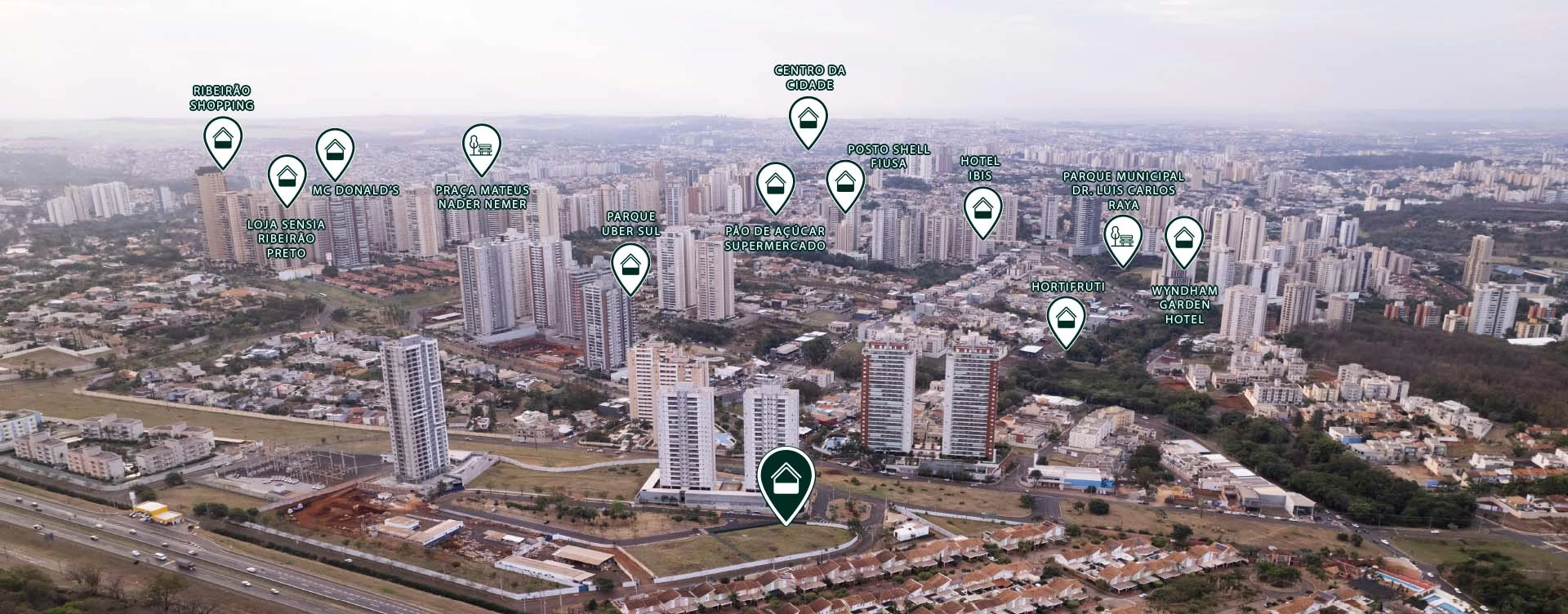 Imagem aérea Sensia Botânico MRV Ribeirão Preto Imagem aérea Sensia Botânico MRV Ribeirão Preto