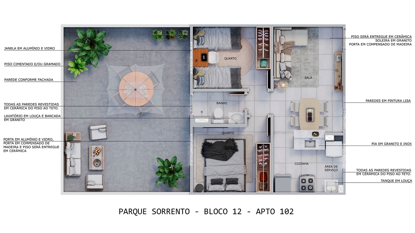 Planta Sorrento MRV São José do Rio Preto