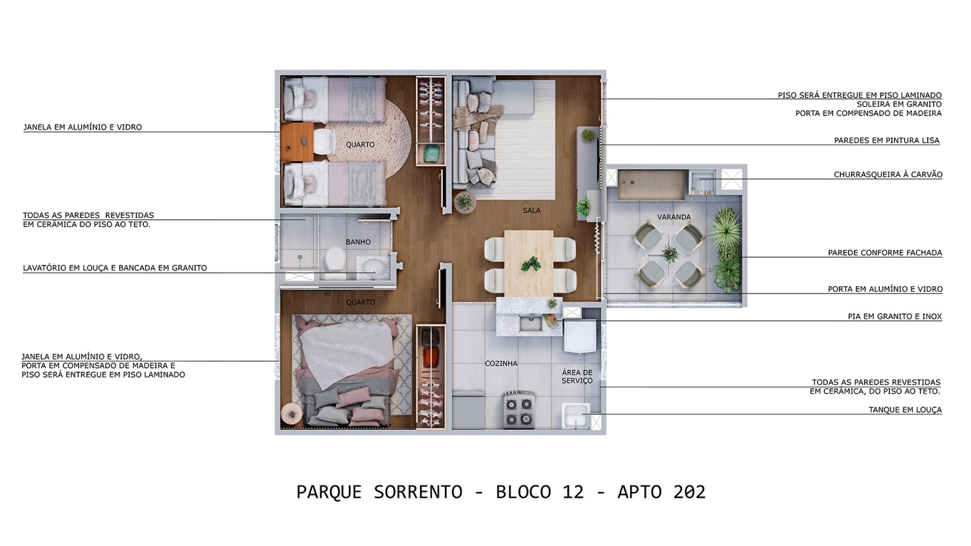 Planta Sorrento MRV São José do Rio Preto