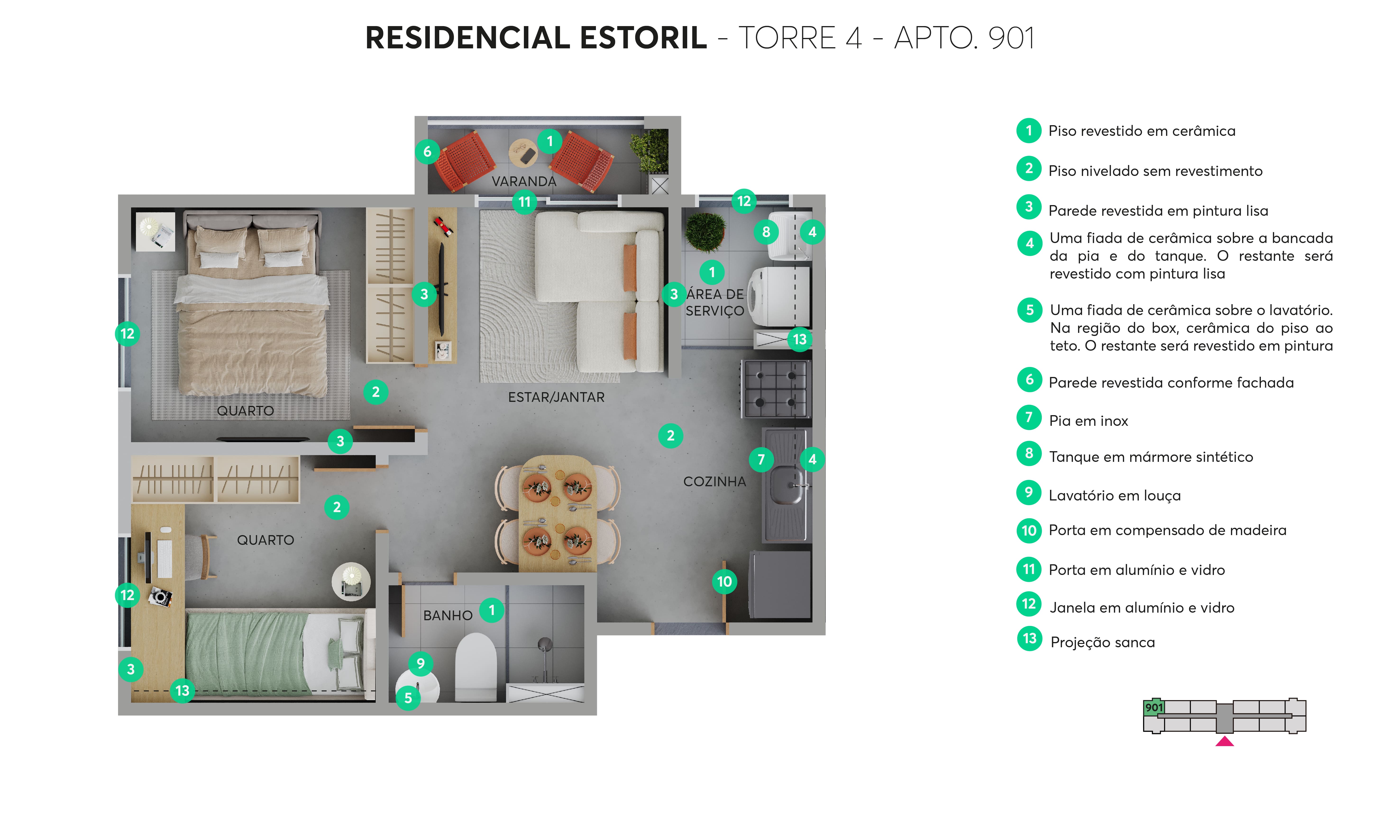 Planta Residencial Estoril MRV São Paulo