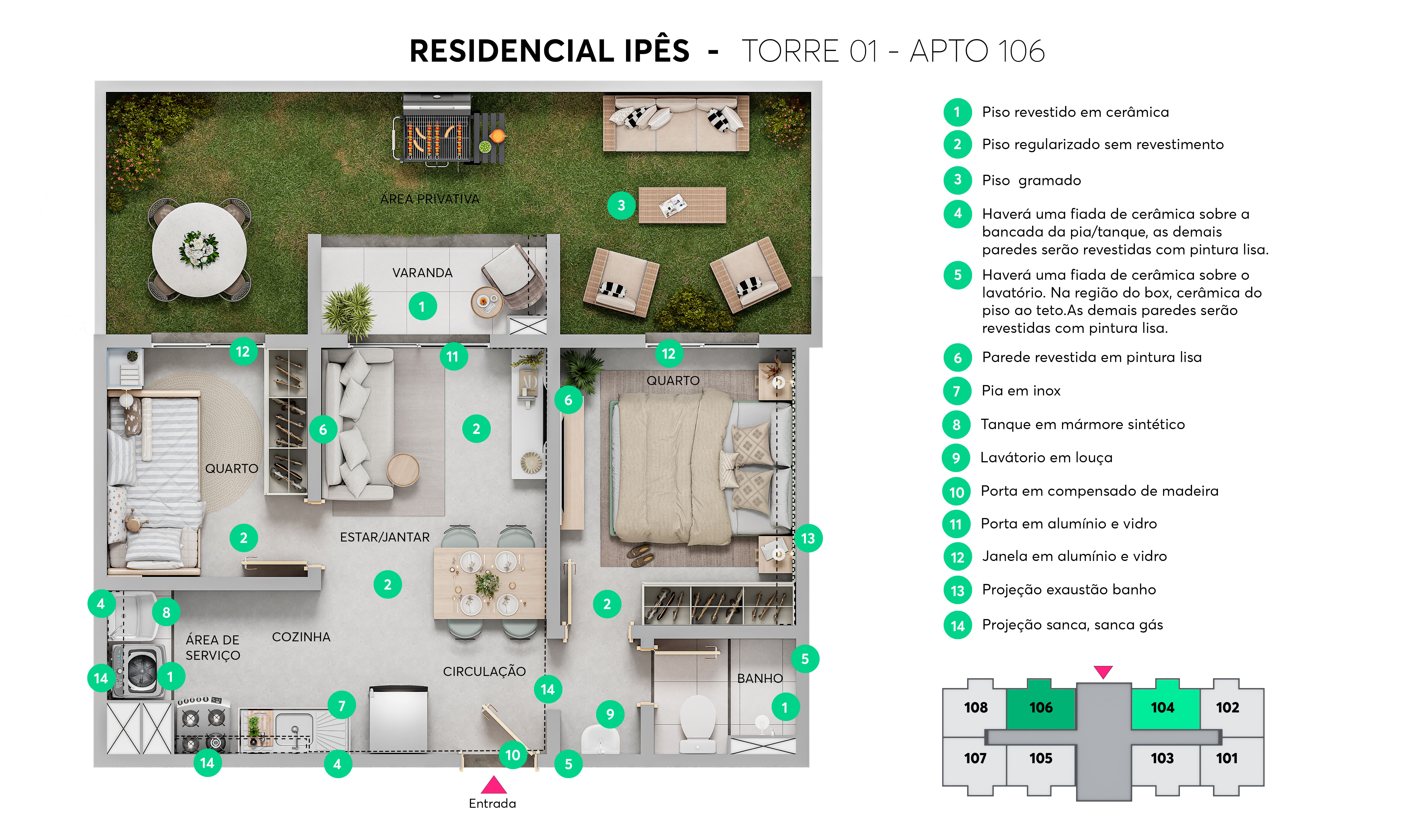 Planta Residencial Ipês MRV Manaus