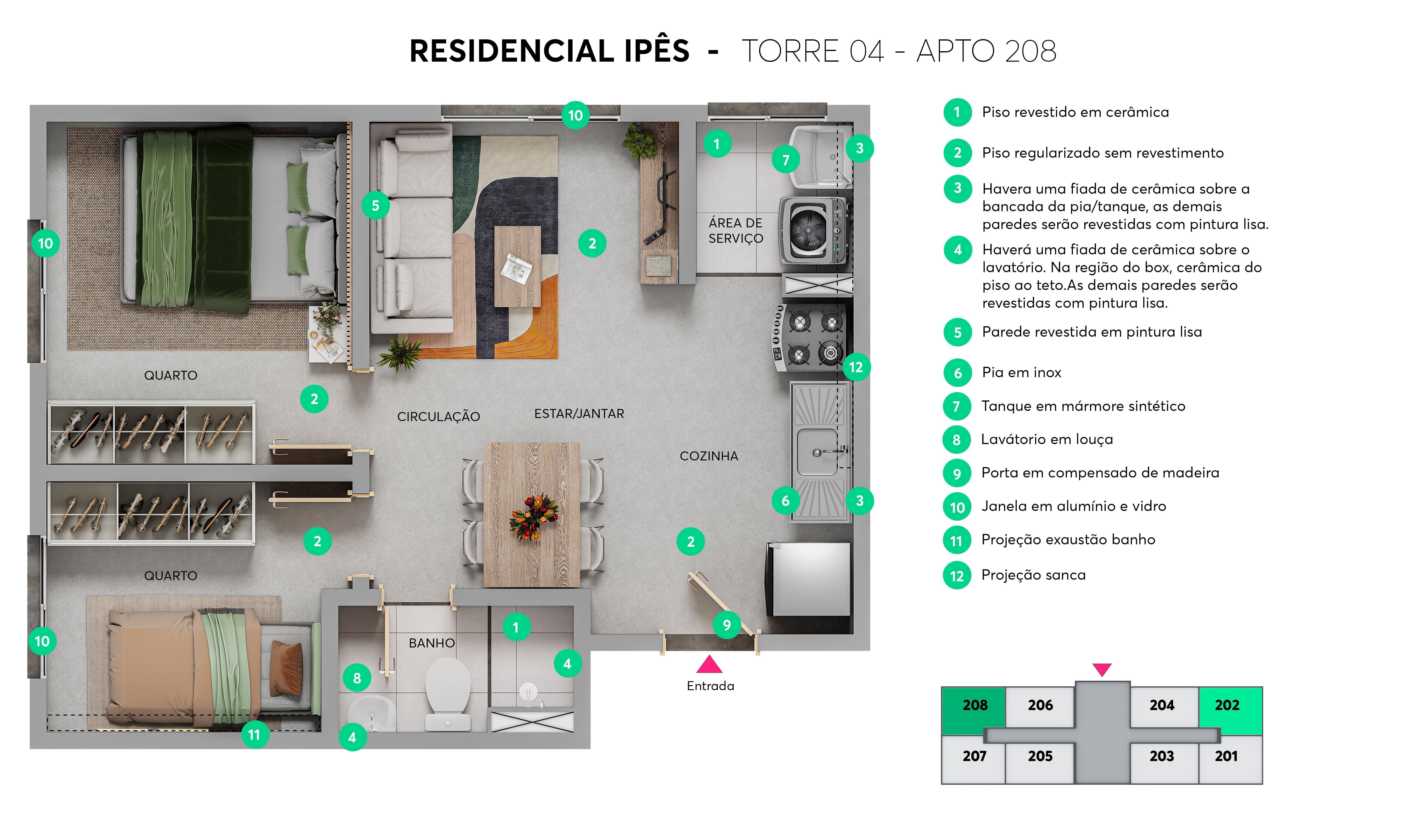 Planta Residencial Ipês MRV Manaus