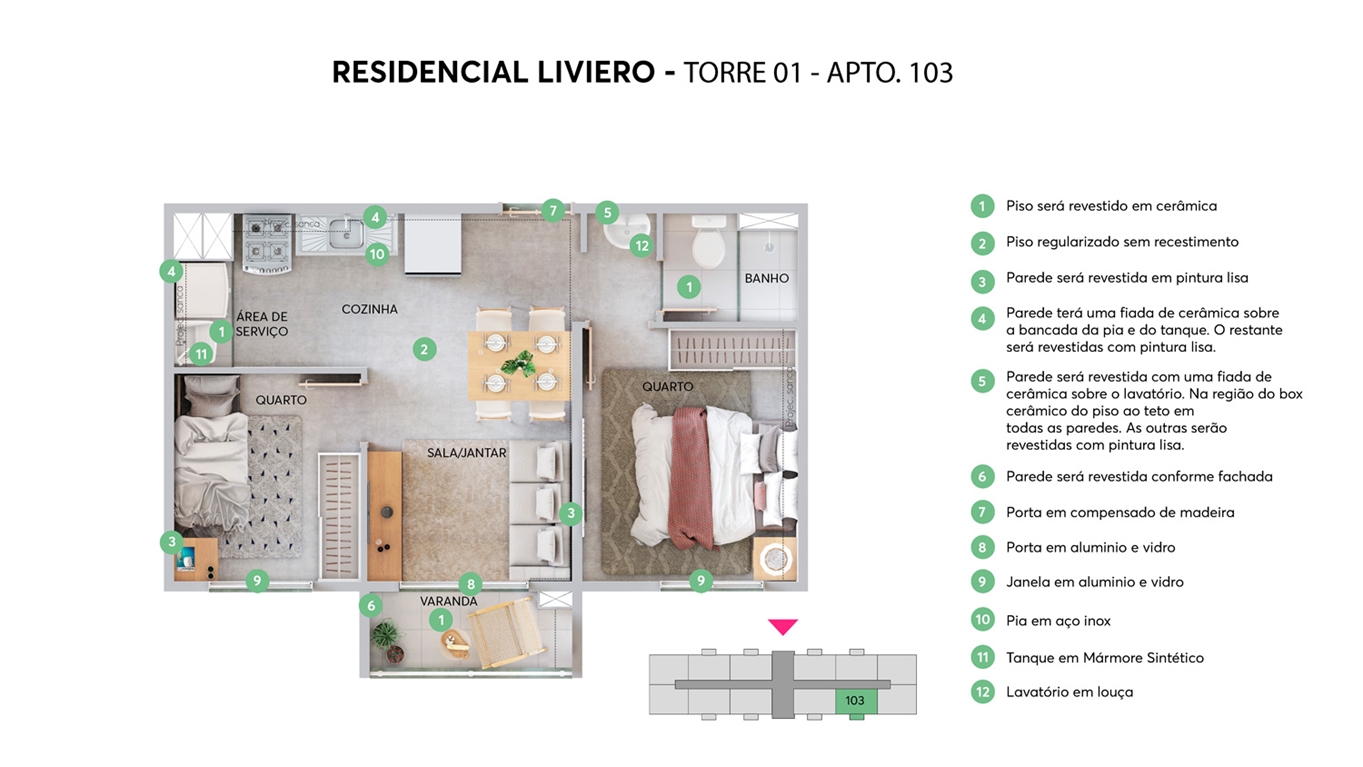 Planta Liviero MRV São Paulo