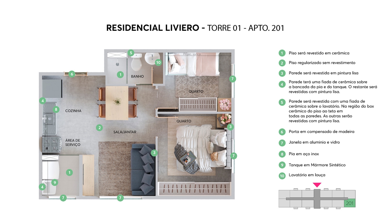 Planta Liviero MRV São Paulo