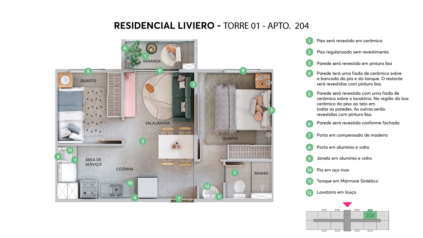 Planta Liviero MRV São Paulo