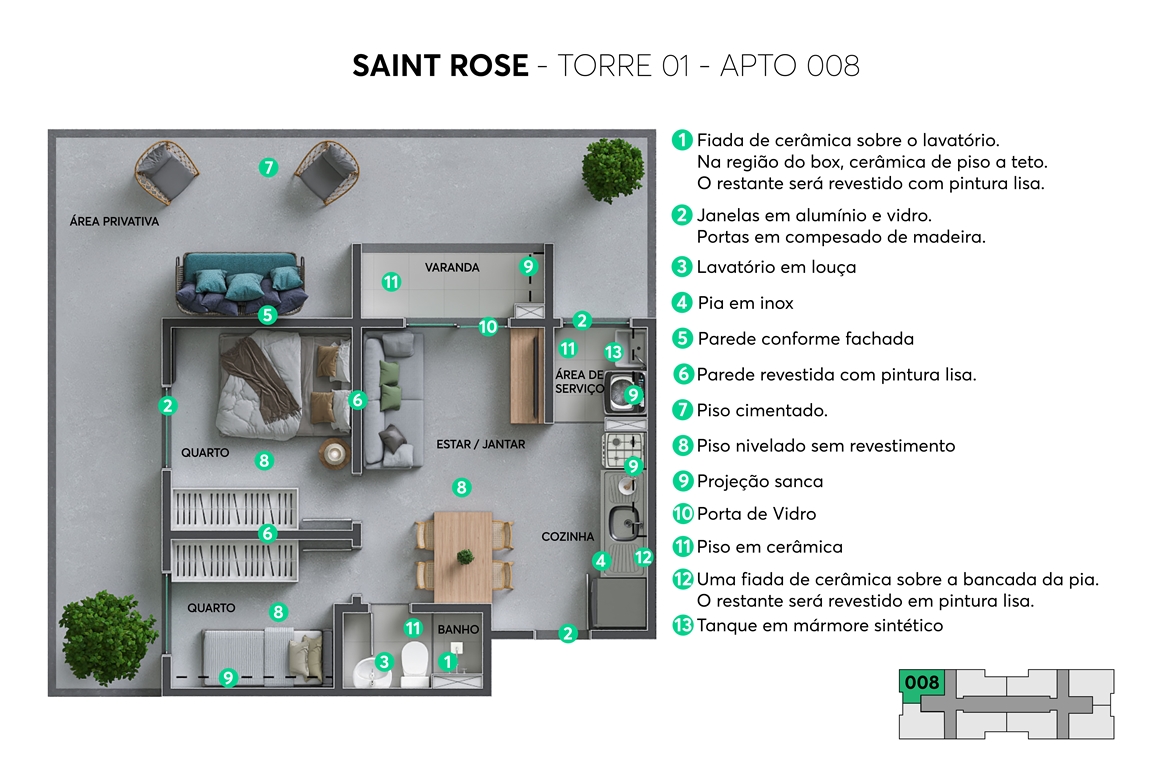 Planta Saint Rose MRV São Paulo
