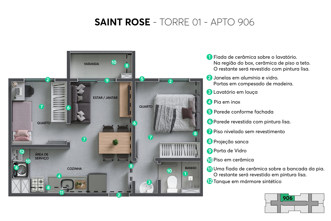 Planta Saint Rose MRV São Paulo