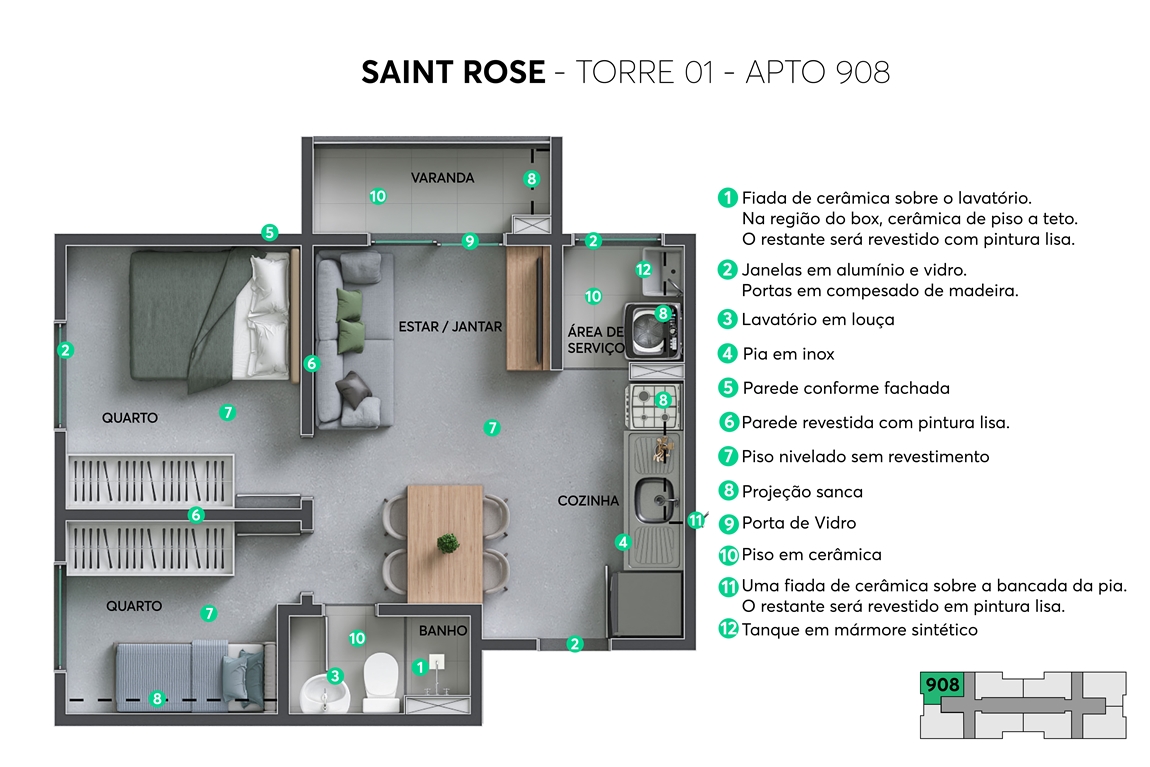 Planta Saint Rose MRV São Paulo