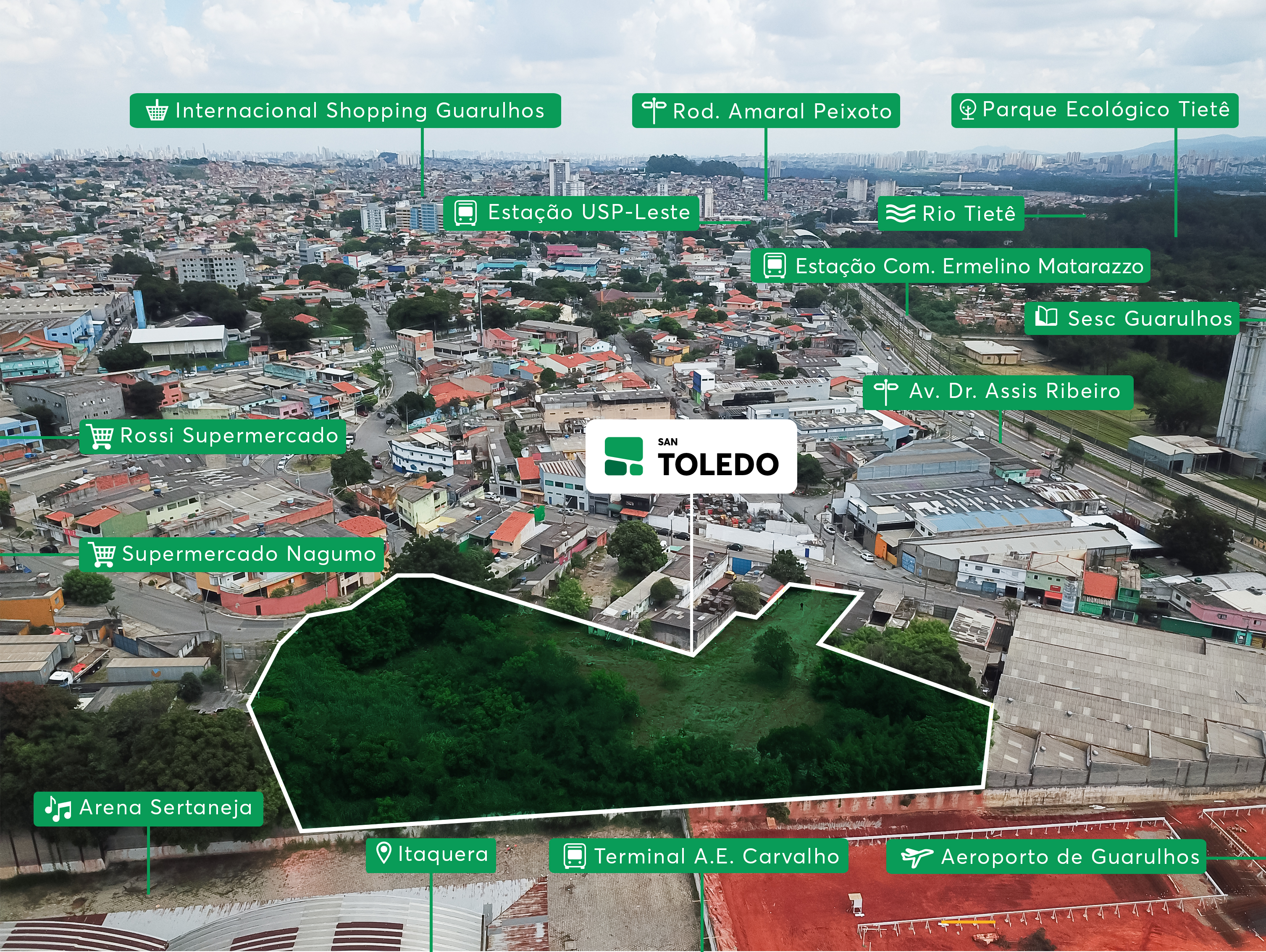 Imagem aérea San Toledo MRV São Paulo