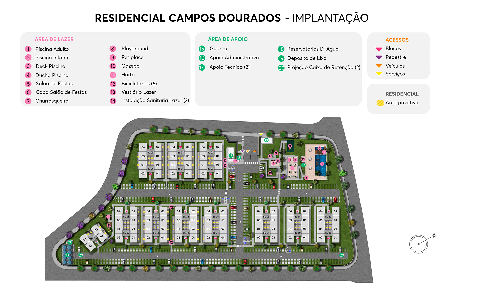 Implantação Resid. Campos Dourados MRV Sorocaba