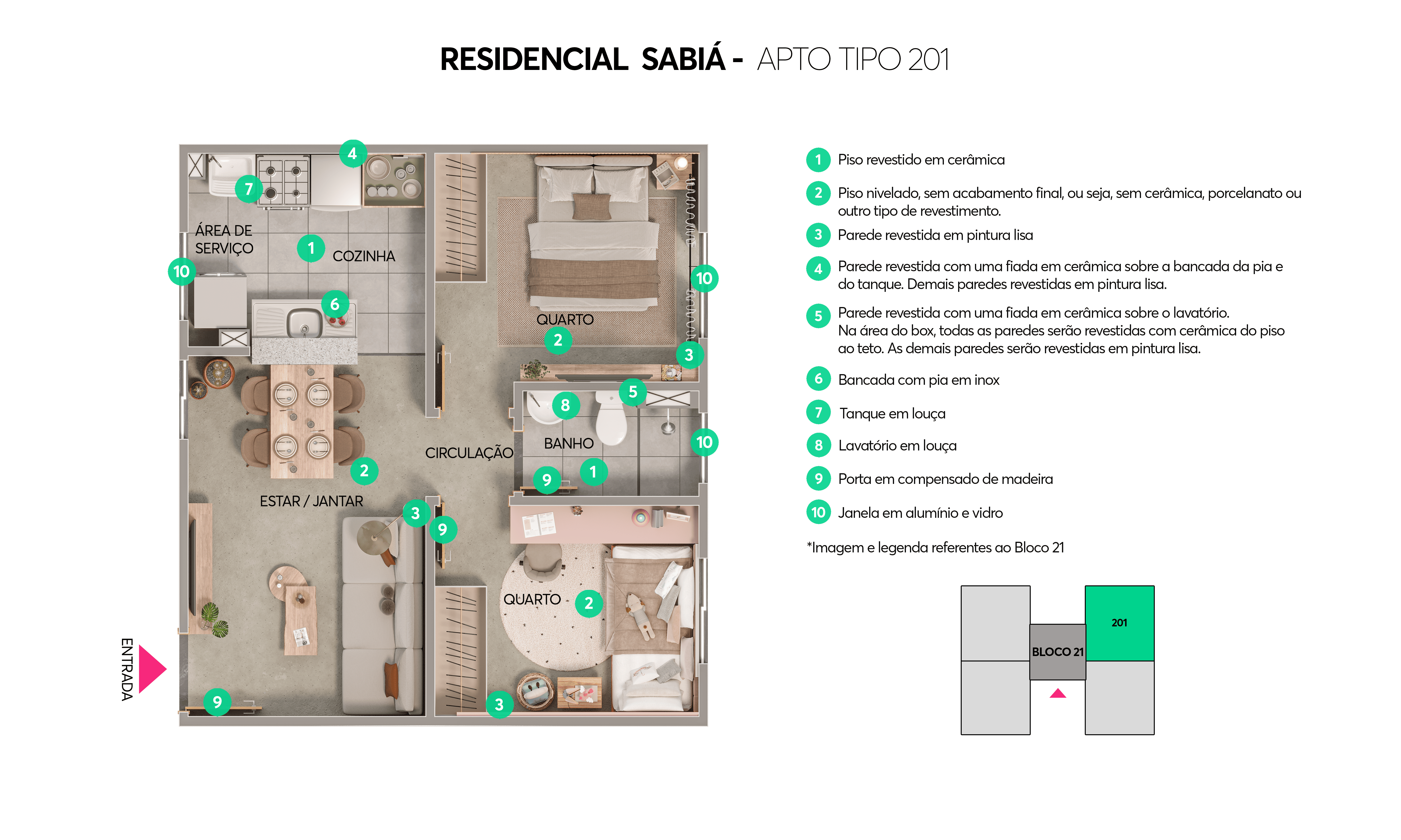 Planta - Apto Tipo 201