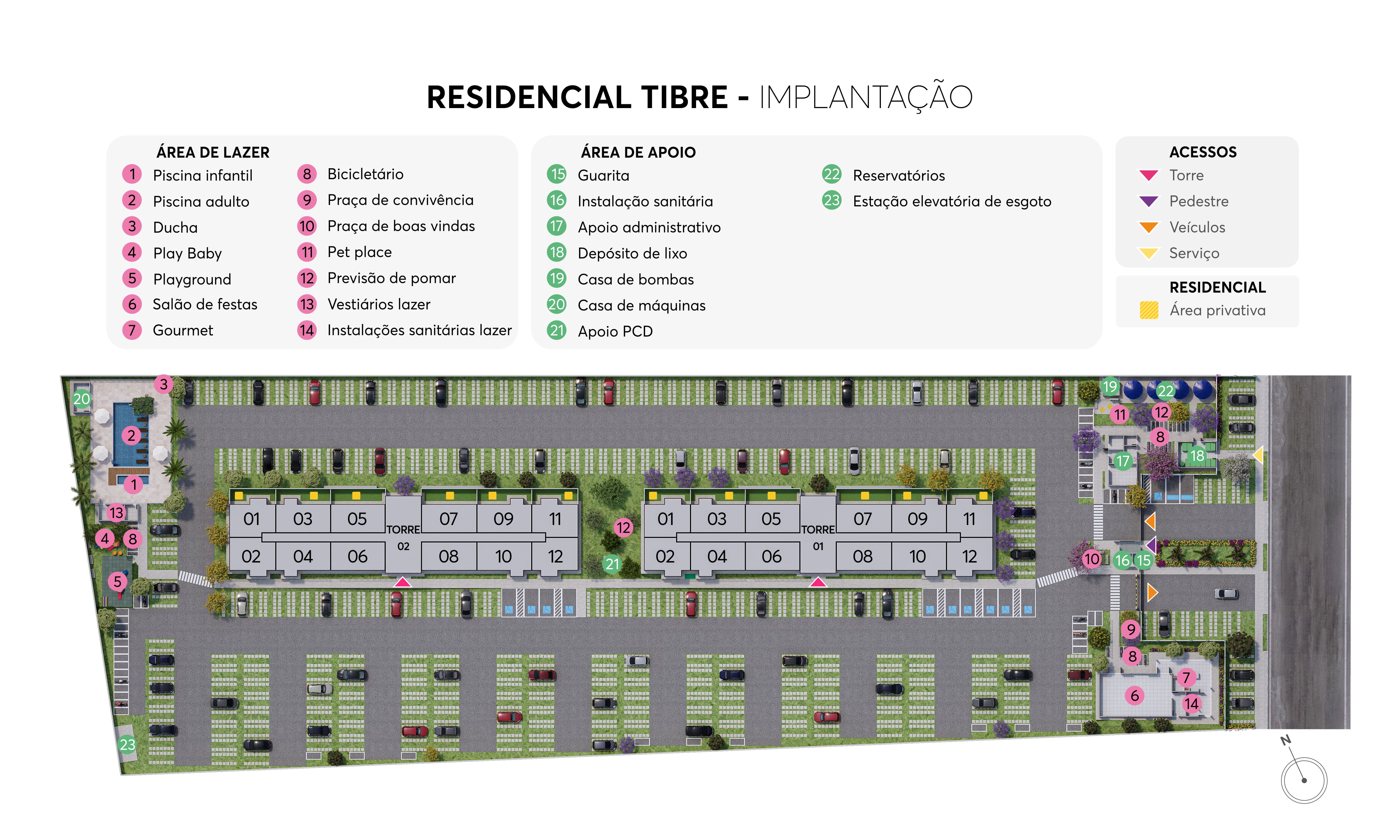 Implantação Residencial Tibre MRV Taubaté