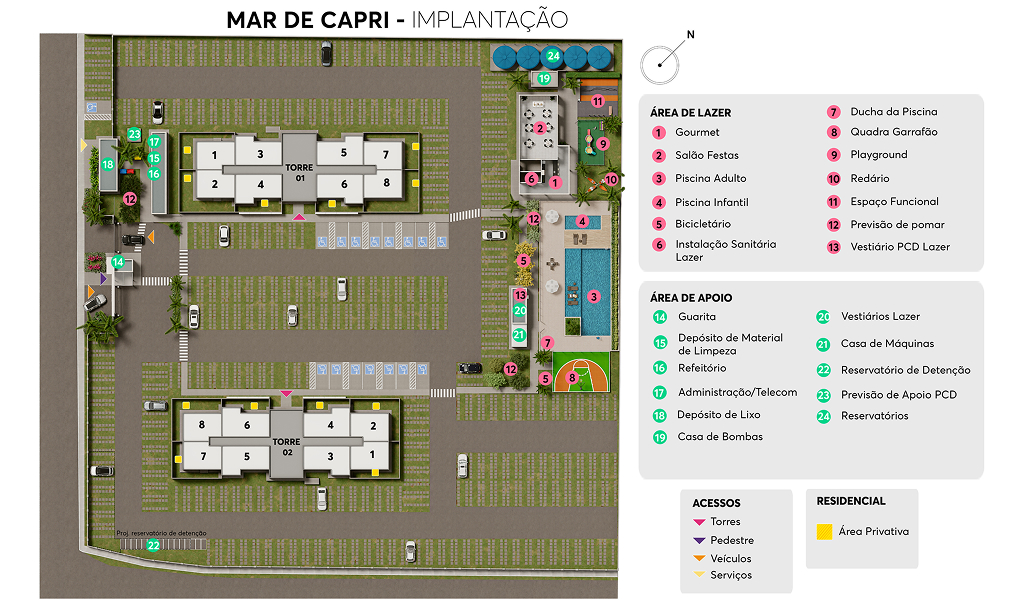 Implantação Mar de Capri MRV Maceió