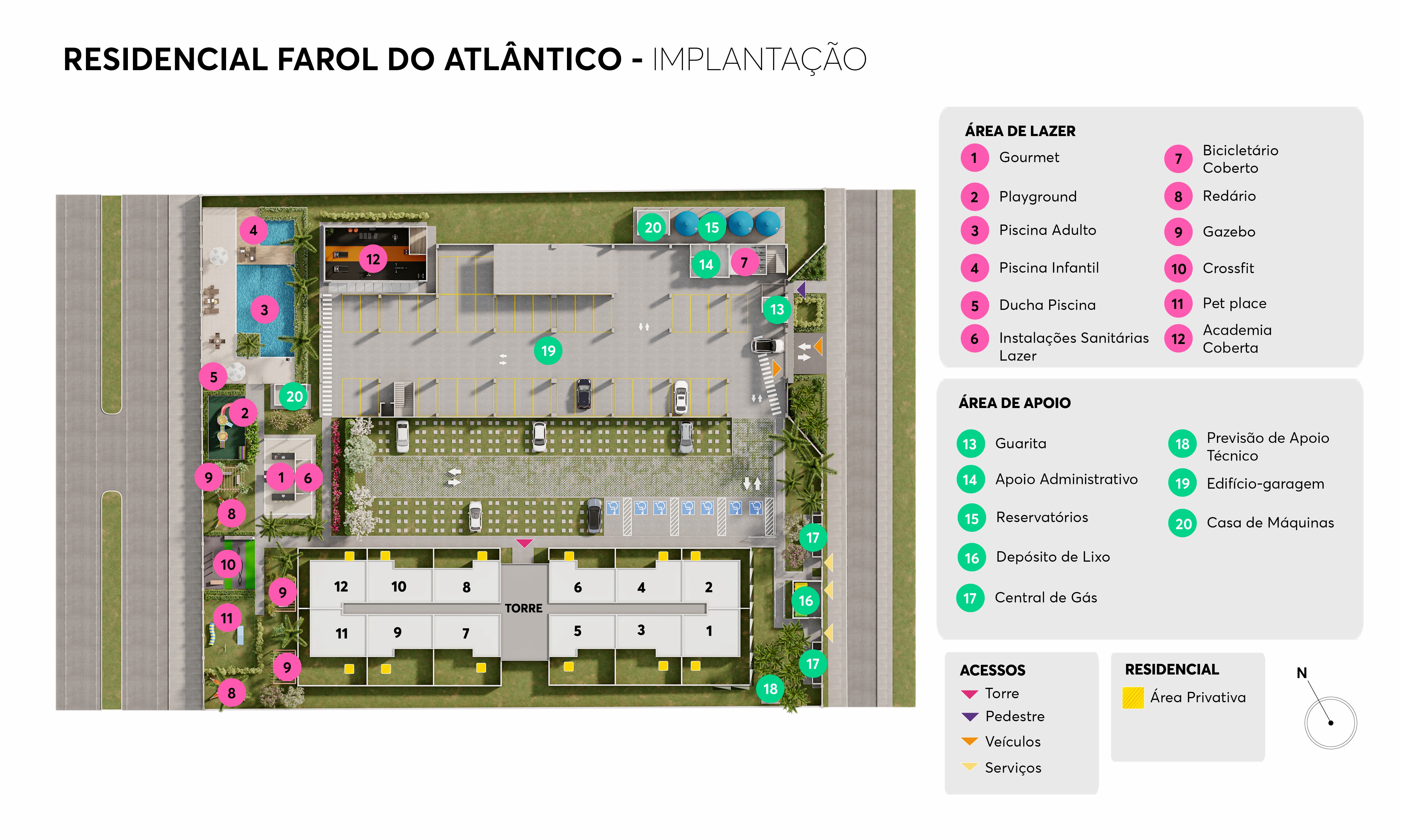 Implantação Farol do Atlântico MRV Fortaleza